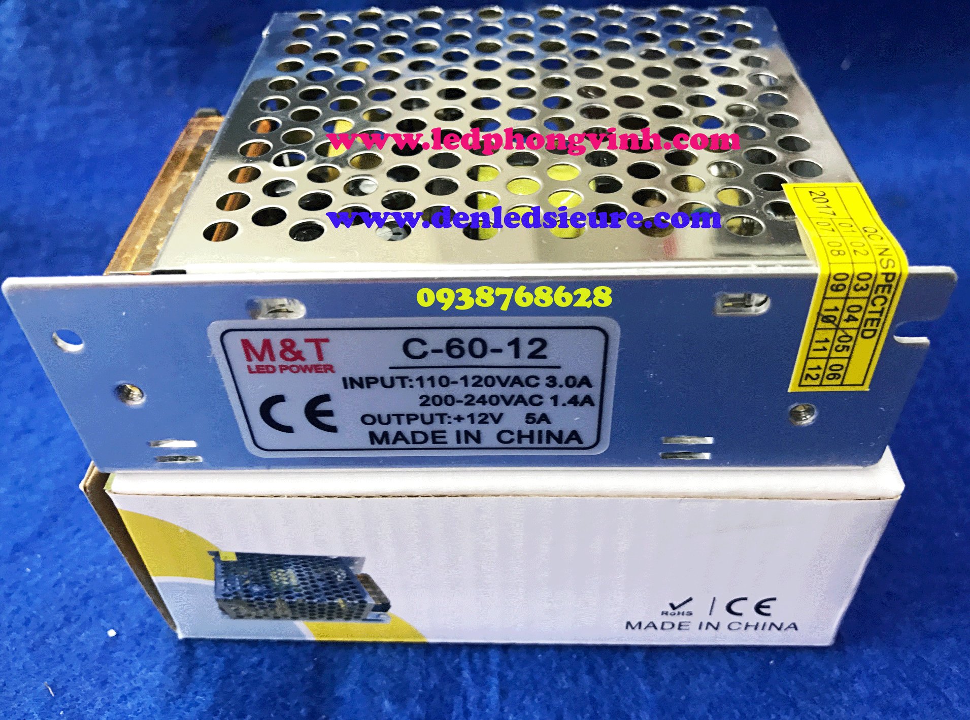 NGUỒN TỔ ONG 12V5A VUÔNG