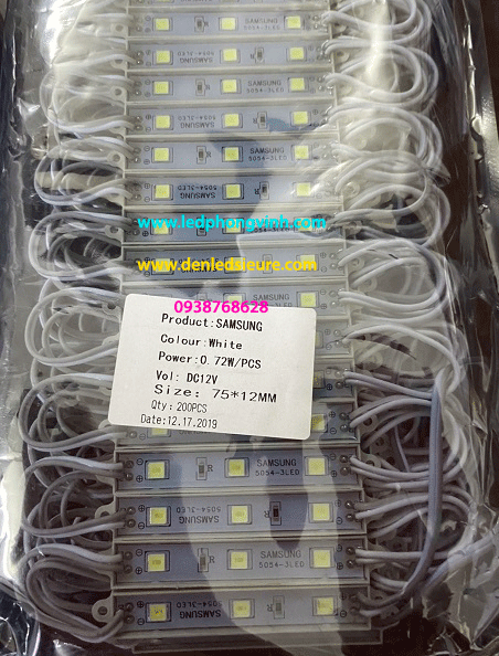 LED MODULE 3 BÓNG 5054 SAMSUNG TRẮNG/VÀNG/ĐỎ/XANH LÁ/XANH DƯƠNG