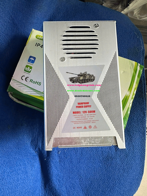 NGUỒN NGOÀI TRỜI 12V401A XE TĂNG ĐỔ KEO HX 500W